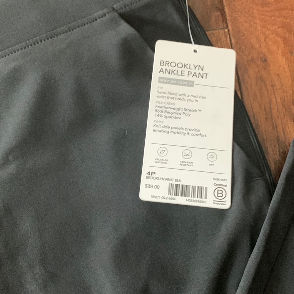 Athleta Brooklyn Ankle Pant 4P black